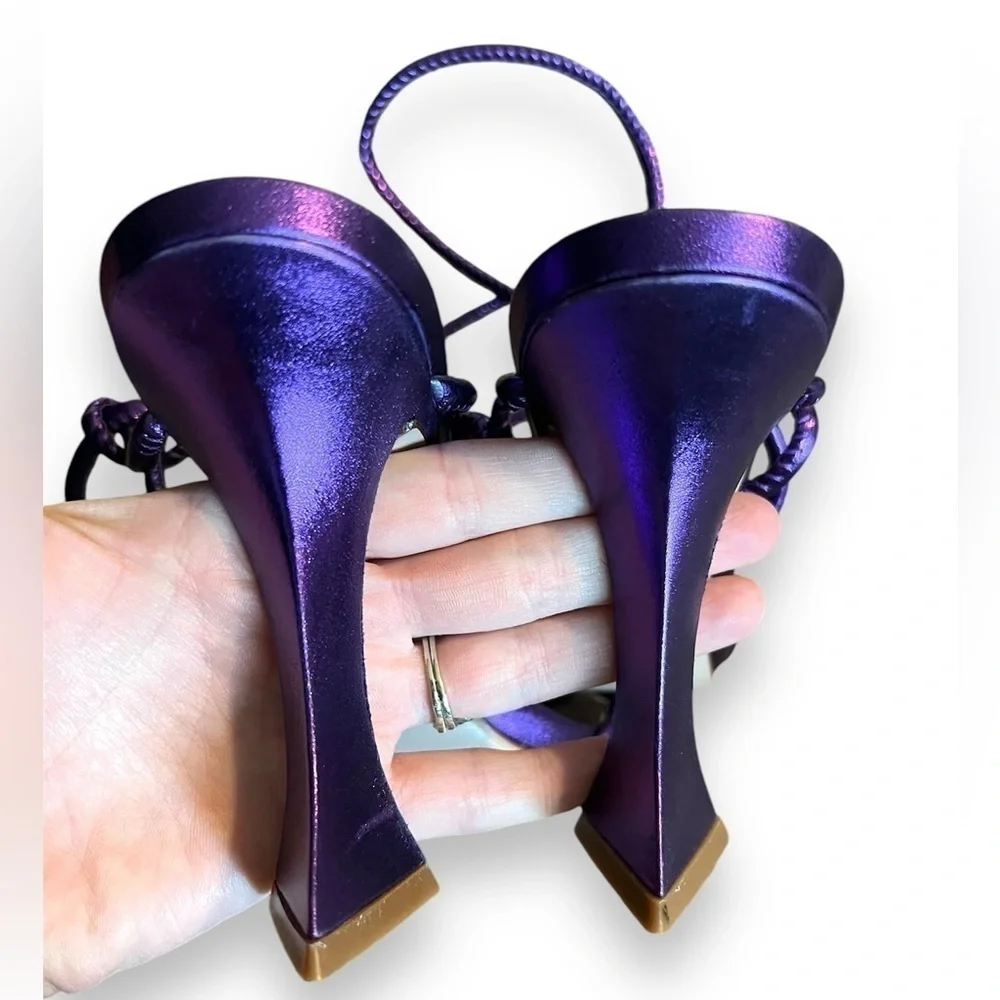 SCHUTZ Women's Latoya Strappy High-Heel Sandals Purple - Picture 7 of 9
